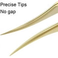 thumbnail image 2 of NAGARAKU Eyelash Extension Tweezers Gold Straight Isolation Professional Isolator Stainless Steel Precision ( N-02-2 ), 2 of 7