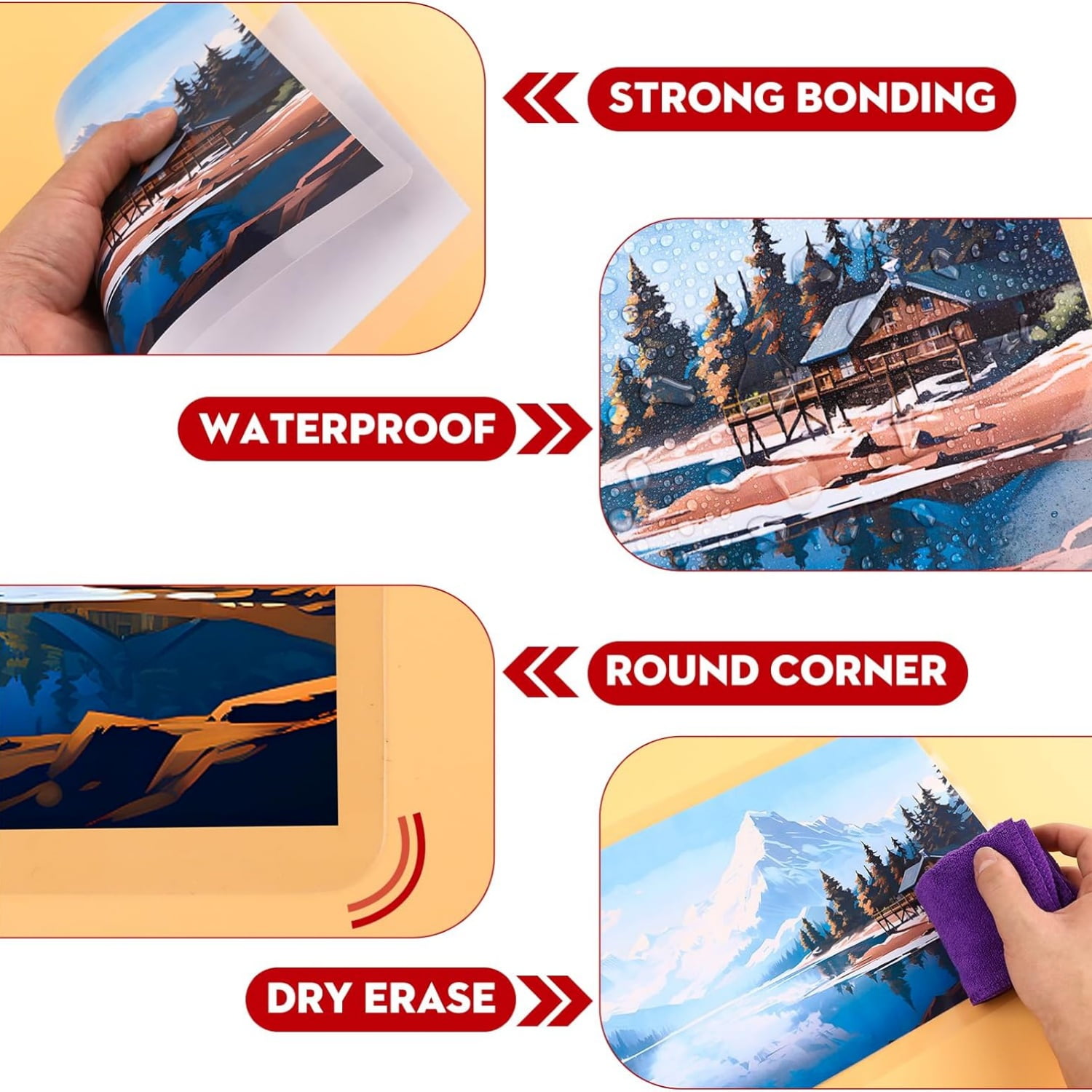500 Pack Laminating Sheets,Holds 8.5 x 11 Inch Sheets,Thermal Laminating Pouches, 3 Mil, 9 x 11.5 Inches Lamination Sheet Paper for Laminator, Round Corner Letter Size