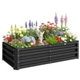 thumbnail image 1 of Outsunny 4' x 2' x 1' Raised Garden Bed, Galvanized Planter Box Black, 1 of 10