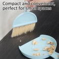 thumbnail image 6 of Small Dustpan and Brush Set, Mini Dustpan and Brush Whisk Broom and Dust Pan Tiny Cleaning Broom Mini Hand Broom for Table, Desk, Keyboard, Pet Nest, Set of 2 (Green), 6 of 9