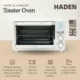 thumbnail image 2 of Haden Countertop 6 Slice Toaster Oven Air Fryer Combo for Kitchen, Ivory/Chrome, 2 of 9