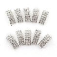 thumbnail image 1 of FRCOLOR Ribbon Buckles Sliders 10pcs Vaulted Rhinestone Ribbon Buckles Sliders,0.79"X0.31"X0.39", 1 of 4