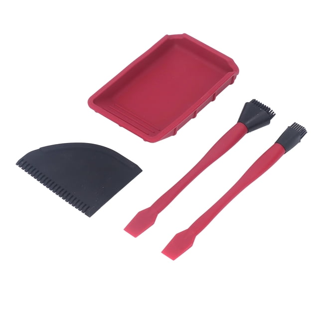 Silicone Glue Applicator Set, Red Black Professional 4Pcs Silicone Glue Kit For Woodworking