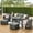 Dark Gray, variant on Vcatnet Outdoor Patio Furniture 7 Pieces Sectional Sofa with Fire Pit Table All Weather Wicker Conversation Set with Swivel Glider Rockers and Ottoman for Porch, Backyard, Black