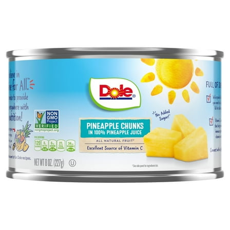Dole Pineapple Chunks In 100% Pineapple Juice