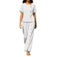 thumbnail image 3 of TaTaai Two Piece Plus Size Sets for Women Short Sleeve Button Down Top Wide Leg Pants Casual Summer Outfits, 3 of 8