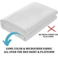 thumbnail image 4 of SKY BEDDINGS Twin Size Ruffled Bed Skirt with Split Corners - Twin 24 Inch Drop Dust Ruffle Bed Skirt with Platform Three Sided Coverage - 100% Microfiber Bed Skirt, White, 4 of 6