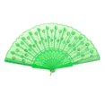 thumbnail image 1 of Ventilador de la mano Tela Verde Bronceado Mano Del Ventilador De Lentejuelas De Plástico Plegable Del Monedero Del Regalo Del Partido De La Muchacha Verde Magideal Ventilador de la mano, 1 of 6