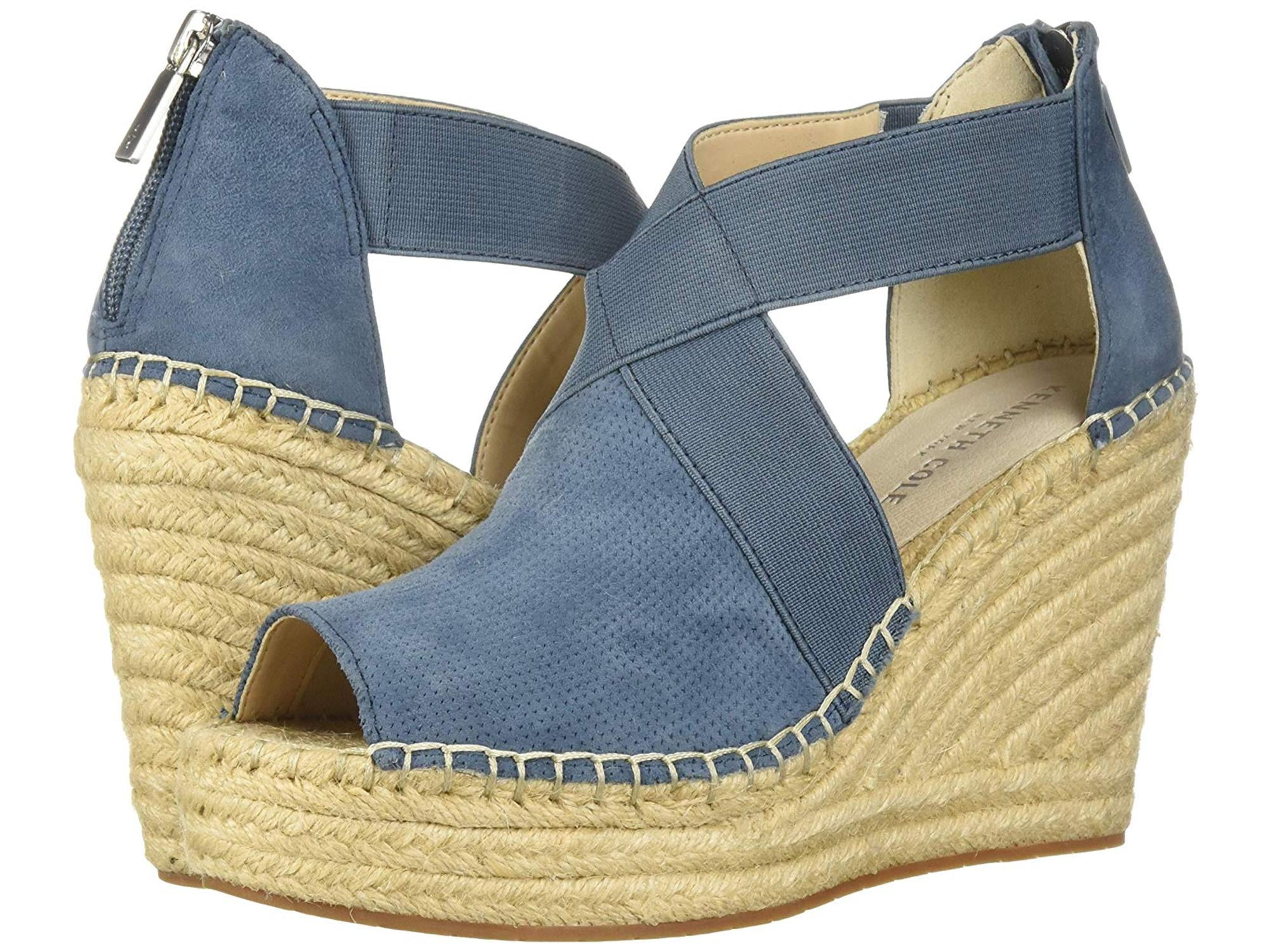 Kenneth Cole New York Olivia Peep Toe Wedges Almond