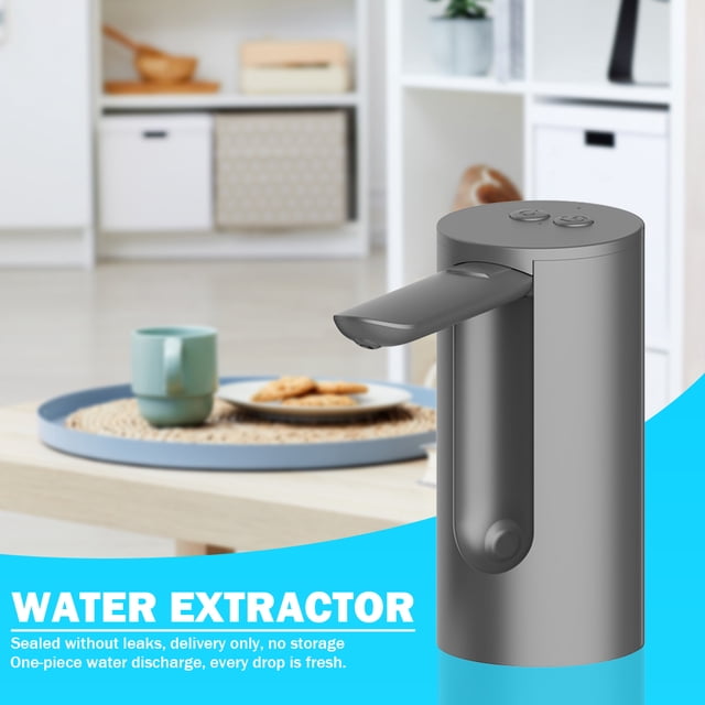 Extractor de agua de botella Bomba de agua automática eléctrica portátil (1200 mah gris)