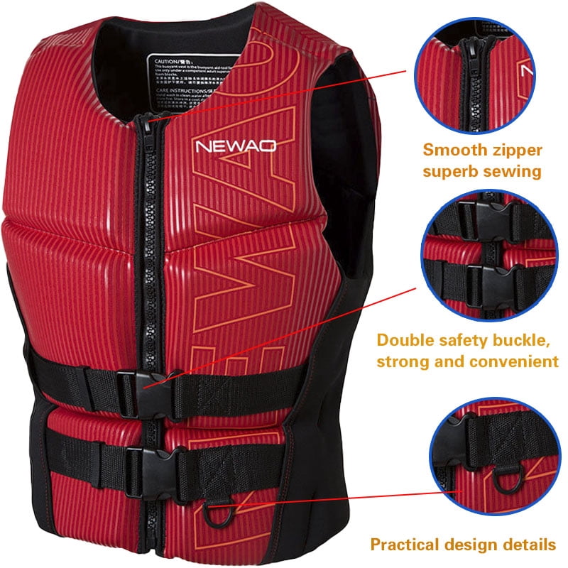 Life Jackets Neoprene Wakesurf Impact Comp Life Vests Great for All Other Watersports Activities