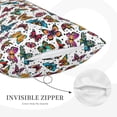 thumbnail image 3 of Rateoe Colorful Flying Butterflies Pattern Pillow Covers with Invisible Zipper(Pillows are not Included) Standard Pillowcases-14"x20", 3 of 6