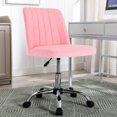 thumbnail image 2 of Porthos Home Nisa Fabric Armless Office Chair with Chrome Base, 2 of 6