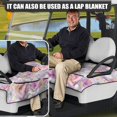 thumbnail image 5 of Whosucclay 4 Front Pockets Seat Cover for Beach Outdoor, Wear-Resistant Elastic Golf Cart Seat Cover, Watercolor Floral Design, 5 of 7