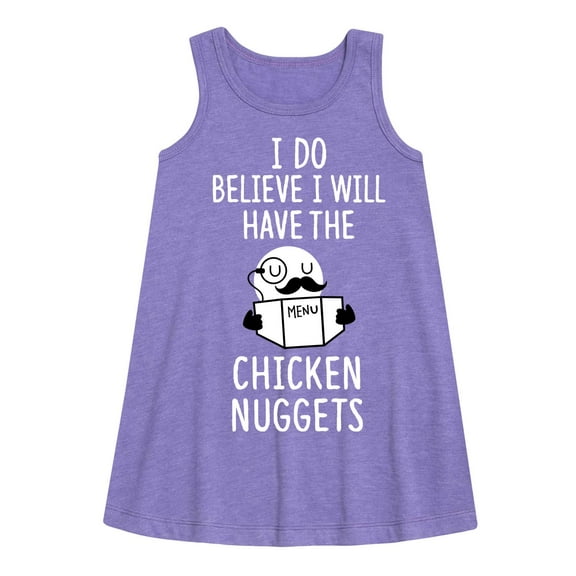 Instant Message - Do Believe Chicken Nuggets - Toddler and Youth Girl's A-line Dress