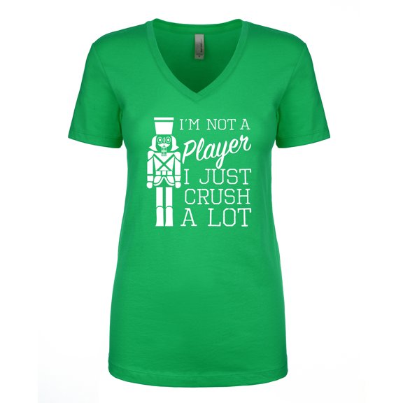I'm Not A Player I Just Crush A Lot Womens V-Neck T-Shirt