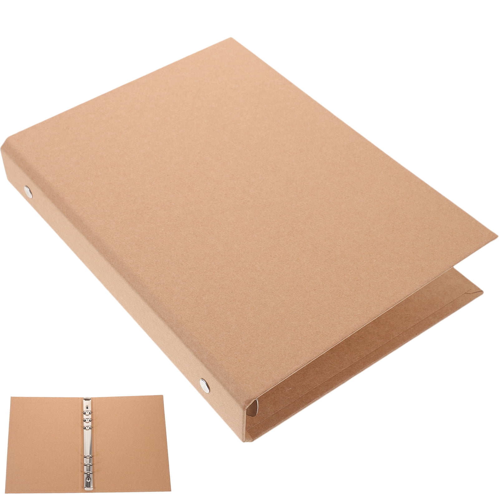 Binder Cover 6-Ring Binder Notebook Binder Cover Kraft Paper Binder Reusable Notebook Shell (A5)