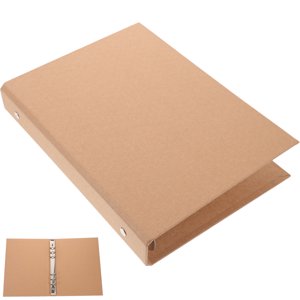 Couverture de la bouteille 6-Ring Binder Notebook Binder Cover Kraft Paper Binder Reutilisable Notebook Shell (A5)