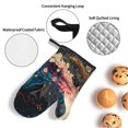 thumbnail image 3 of Naloa Abstract Peacock Painting Oven Mitts and Pot Holders 4 pcs Set, Cooking Baking Grilling Kitchen Oven Glove for Cooking, 3 of 6