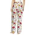 thumbnail image 3 of Uemuo Tulips Flowers Pattern Women's Wide Leg Palazzo Lounge Pants with Pockets Light Weight Loose Comfy Casual Pajama Pants-XX-Large, 3 of 9