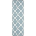 thumbnail image 5 of SAFAVIEH Dhurrie Tabitha Geometric Moroccan Wool Area Rug, Light Blue/Ivory, 8' x 10', 5 of 9