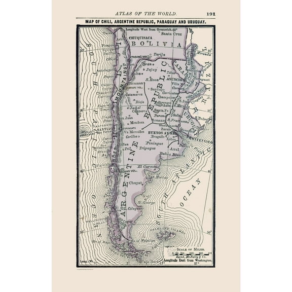 Historic Map - South America Northern - Alden 1886 - 23 x 35.58 - Vintage Wall Art