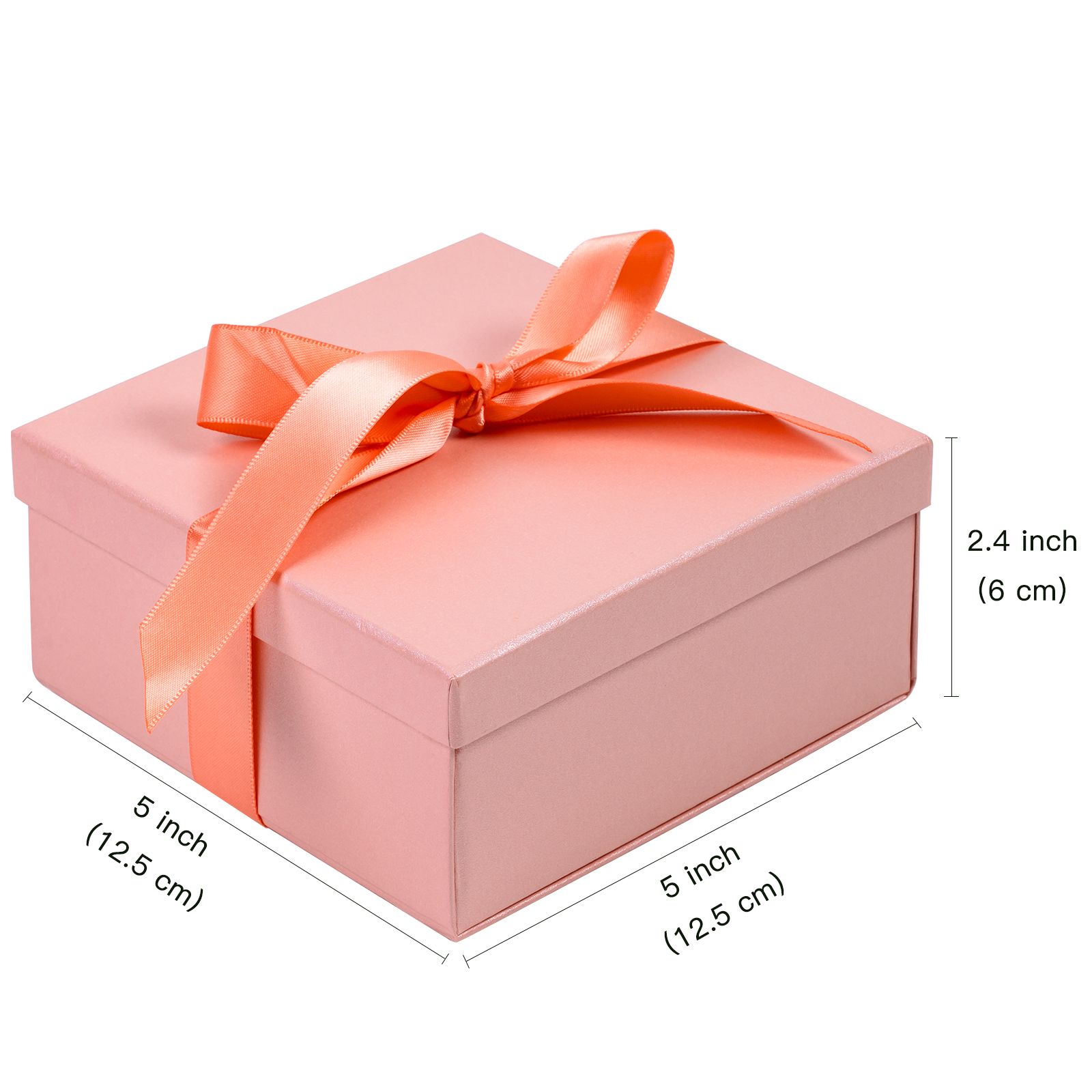 Pink Gift Box,Gift Boxes with Lid Ribbon and Magnetic Closure for Wrapping  Gifts 10.2x7.4x3.1 Inches (Pink)