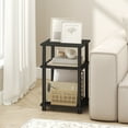 thumbnail image 2 of Furinno TURN-N-TUBE 3-Tier End Table Night Stand in Dark Americano, 2 of 8