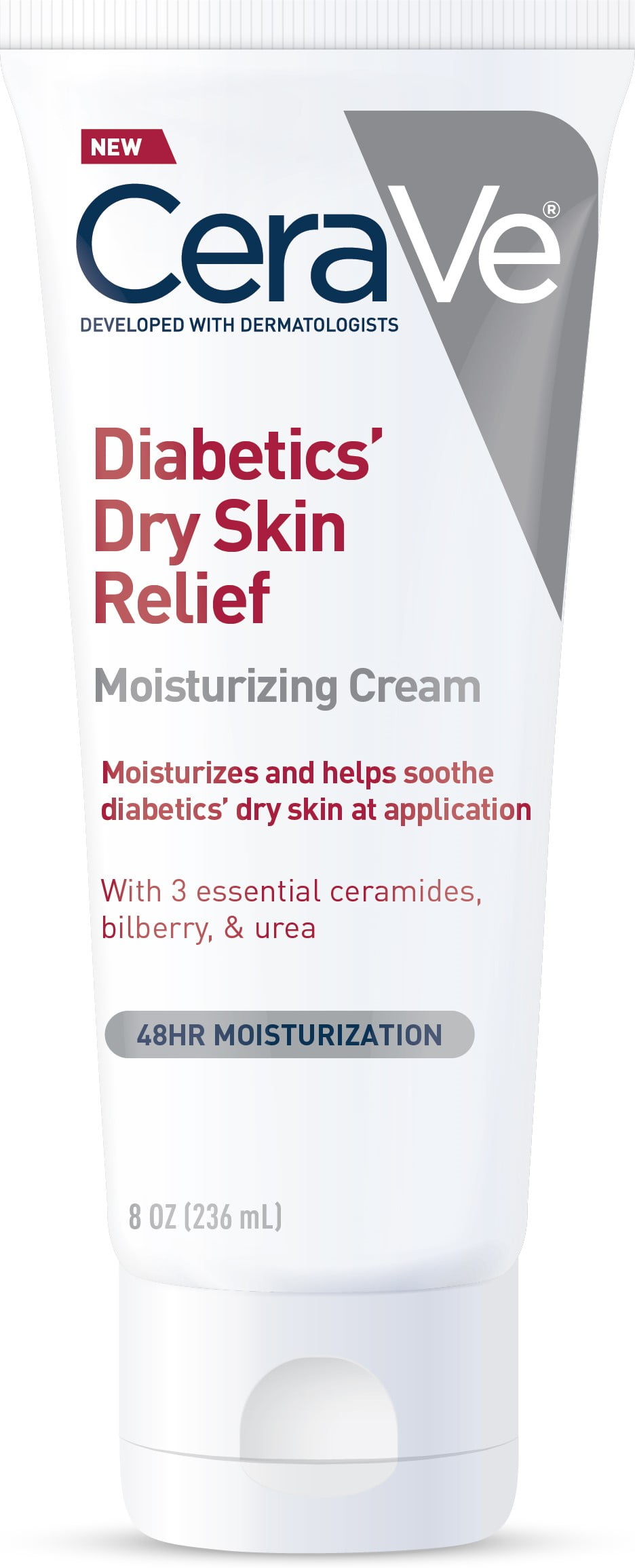 CeraVe Diabetics Dry Skin Relief Moisturizing Cream 8 oz (Pack of 4