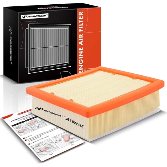 A-Premium Engine Air Filter Compatible with Fiat 500X & Jeep Compass, Renegade & Ram ProMaster City, 2015-2022, 1.4L 2.4L, Flexible Panel, Replace# 68247339AA