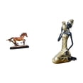 thumbnail image 1 of Escultura Figura Pieza de Arte Obra de Arte Adorno Coleccionable Estatua de Caballo para Decoración de Escritorio Estantería Muebles de Sala de Estar, 1 of 8