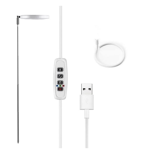 Luces de Cultivo para Plantas de Interior, Luz de Planta de Halo LED de Espectro Completo con Temporizador AutomáTico Ajustable en del Soporte, para Plantas
