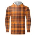 thumbnail image 4 of BJUTIR Mens Sweatshirts And Hoodies Male Autumn And Winter Street Leisure Travel Outdoor Sports Plaid Print Slim Fit Hooded Long Sleeve Sweater Top With Pocket, 4 of 4