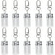 thumbnail image 1 of 1 caja de 10 minibotellas de vidrio con llavero, llaveros con mensaje en botella, frascos de viales vacíos de aleación a granel con cierres de hierro platino y llaveros de corcho., 1 of 6