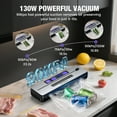 thumbnail image 3 of FETERVIC 8 in 1 Food Vacuum Sealer Machine 90KPA 130W with Built-in Cutter, LED Digital display, 6 Food Sealer Modes for Food Storage with 20Pcs Seal Bags Kit, 3 of 12