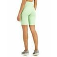 thumbnail image 2 of Ideology Women’s Compression High-Rise Bike Shorts, Small, pistachio, 2 of 3