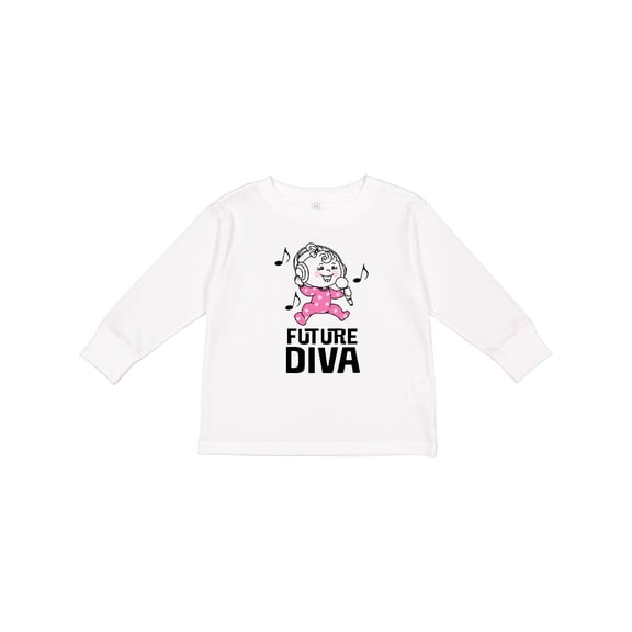 Inktastic Future Diva Baby Girl Singer Girls Long Sleeve Toddler T-Shirt