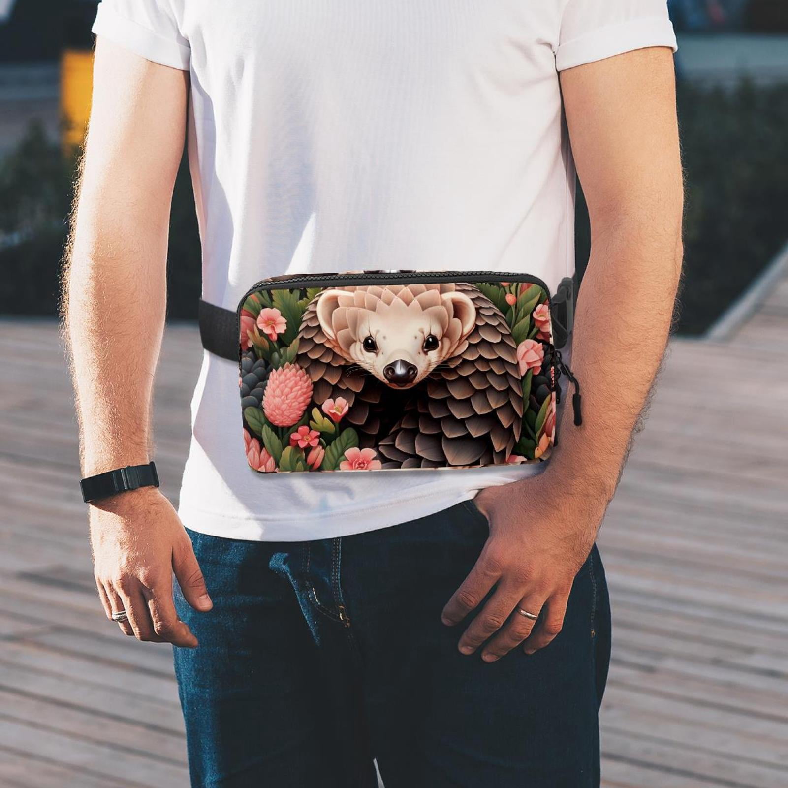 Pangolin Lightweight Adjustable Waist Bag with Extension Strap - Unisex Fanny Pack