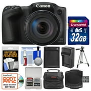 Canon PowerShot SX420 IS Wi-Fi Digital Camera (Black) with 32GB Card + Case + Battery & Charger + Tripod + Kit