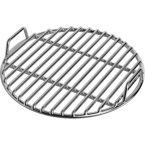 Grill Grates Replacement, Stainless Steel Grill Grate, Extra Thick Round Cooking Grates Replacement with Handle for Charcoal Smoker Campfire Picnic Outdoor Cooking, 16 Inch
