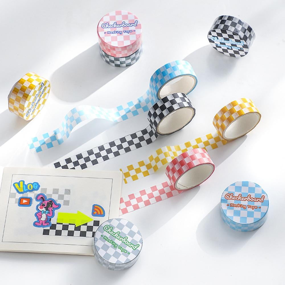 Checkerboard Series Washi Tape Diy Diary Decorative Scrapbook Stickers N3A8