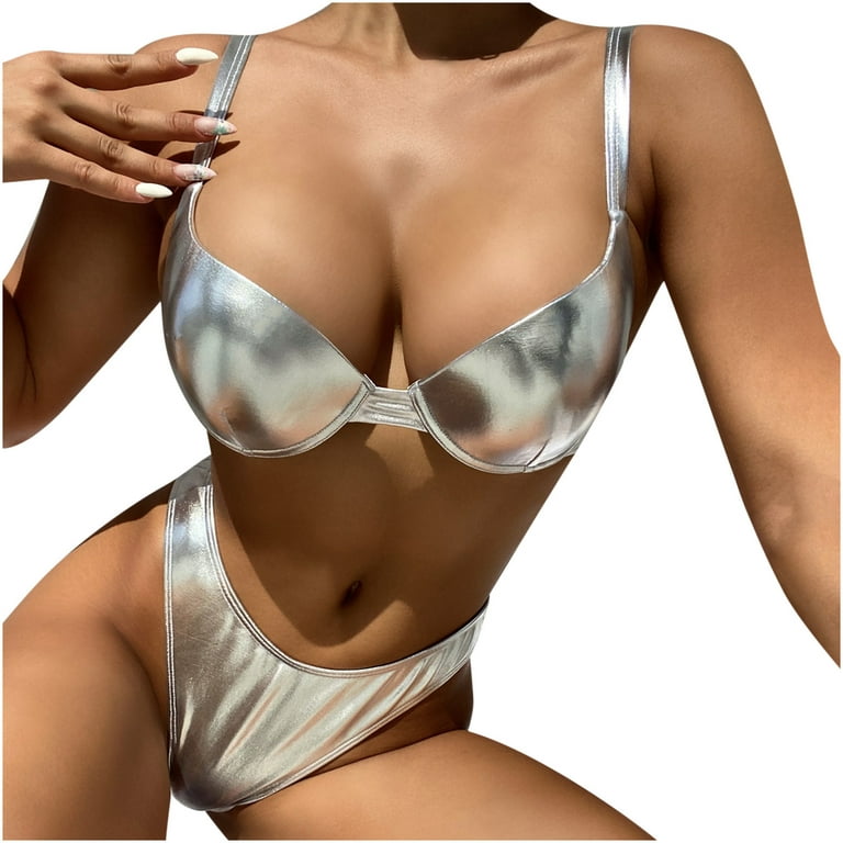  Kelleen Heartbeat Women's Silver Aluminum Chainmail Bra & Panty  Costume Swim Bikini Bedroom (US-52inch//cup size L, SILVER) : Clothing,  Shoes & Jewelry