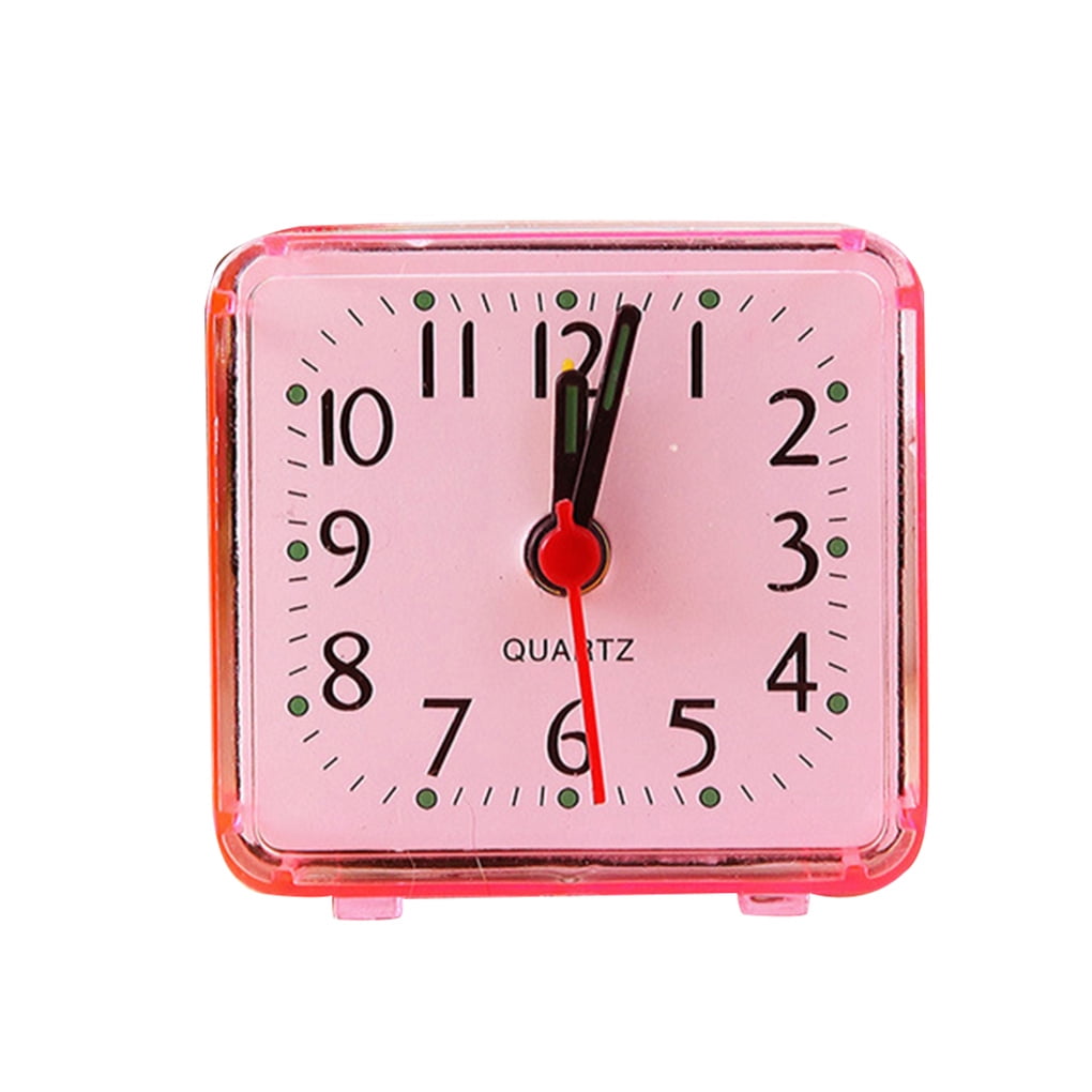 Table Quartz Clock Desk Alarm Battery Powered Home Bedroom Kids Room