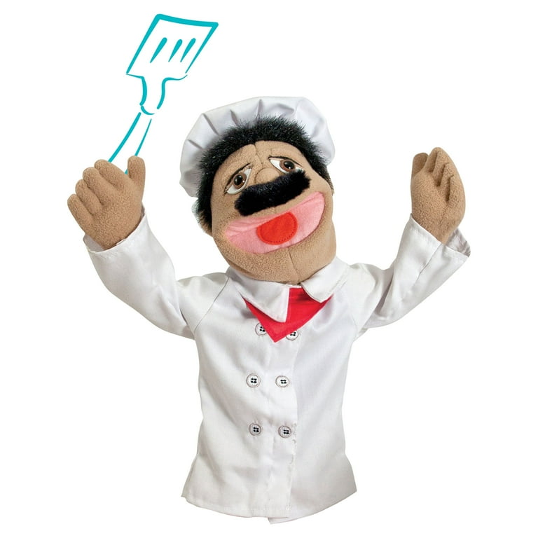 Melissa & Doug Chef Puppet (Al Dente) with Detachable Wooden Rod - Pretend  Play Chef Puppet Chef Pepe