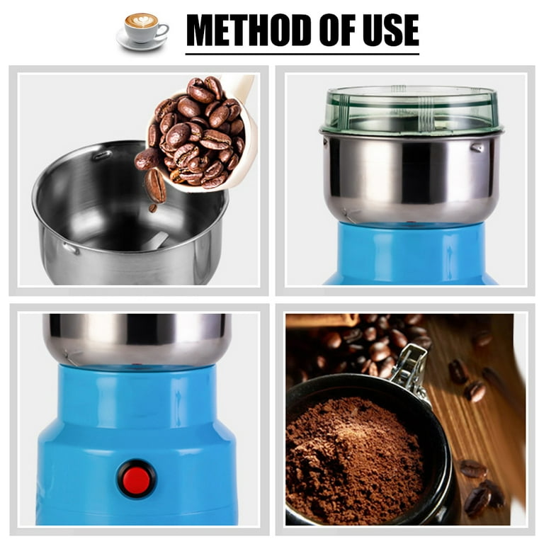 Delaman Electric Coffee Grinder Stainless Steel Cereals Grains Bean Nut  Seed Herb Grind Spice Crusher Blender 110V-220V