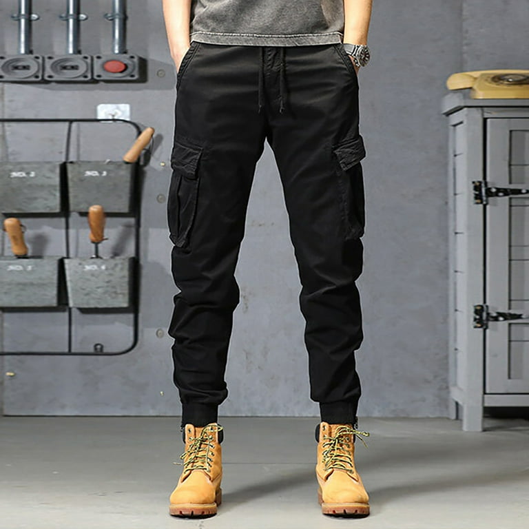 【WONDER WONDER】Maru Two-Way Cotton String Jogger Cargo PT kpoplk Cargo Work Pants For Men,Men's Hiking Cargo Pants