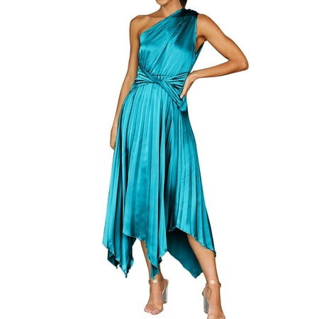 

WomenSexy Sleeveless Deep V Neck Club Mini Dresses Solid Color Folding Big Swing Glitter Maternity Romper