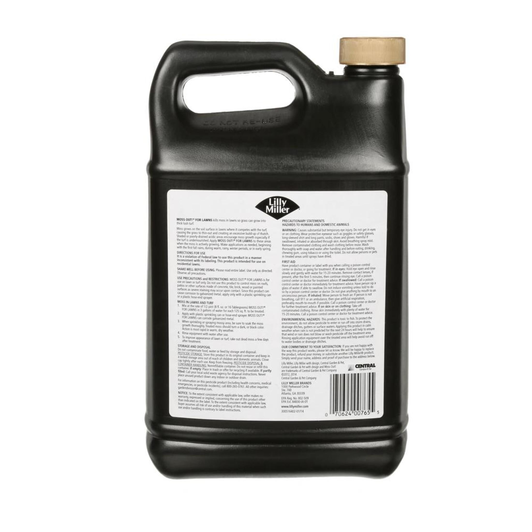 (2 pack) Lilly Miller Moss Out! Lawn Moss Killer Concentrate Herbicide, 1 Gallon