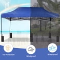 thumbnail image 3 of Ainfox 10x20 Heavy Duty Pop up Canopy Tent with Weighted Sandbags, Outdoor Shade Instant Folding Event Gazebo with Wheeled Bag, Waterproof UV Protection Shade for Events,Blue, 3 of 9