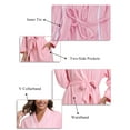 thumbnail image 5 of ANLIQI Women's 100% Cotton Robes Lightweight Long Bathrobe Kimono Robe for Women Soft Loungewear with Pockets (AZ,Large), 5 of 7